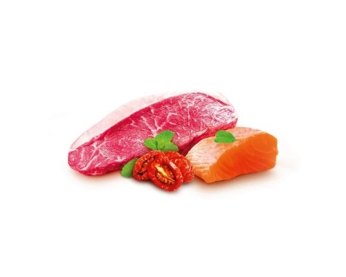 Сухий корм для кішок Home Food For large breeds з телятиною, лососем та в’яленими томатами 400 г (4820235021009)