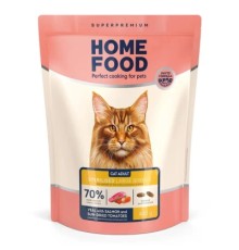 Сухий корм для кішок Home Food For large breeds з телятиною, лососем та в’яленими томатами 400 г (4820235021009)