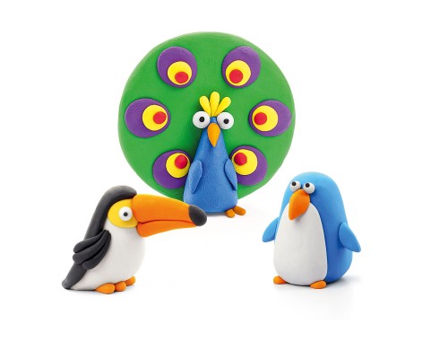 Набір для творчості Lipaka Птахи Пінгвін, павич, тукан (60026-UA01)
