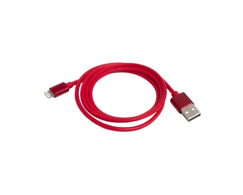 Дата кабель USB 2.0 AM to Lightning 1.0m 2.4A red Patron (CAB-PN-LIGHT-1M-R)