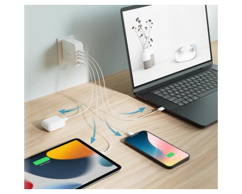 Зарядний пристрій D-Link 3xUSB-C + 1xUSB PD140W GaN white (DCF-141)