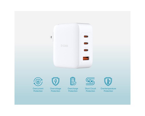 Зарядний пристрій D-Link 3xUSB-C + 1xUSB PD140W GaN white (DCF-141)