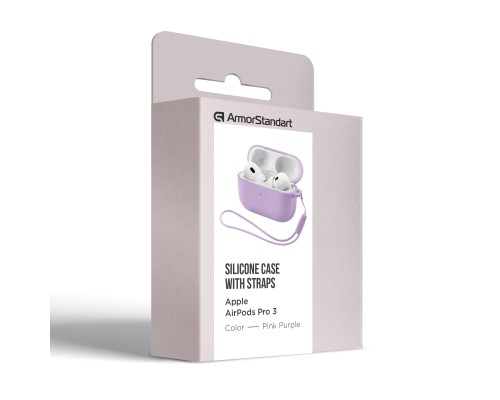 Чохол для навушників Armorstandart Silicone Case для Apple Airpods Pro 3 Pink Purple (ARM88298)