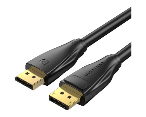 Кабель мультимедійний DP 1.4 Male to Male HD Cable 8K 1.5M Black VENTION (HCDBG)