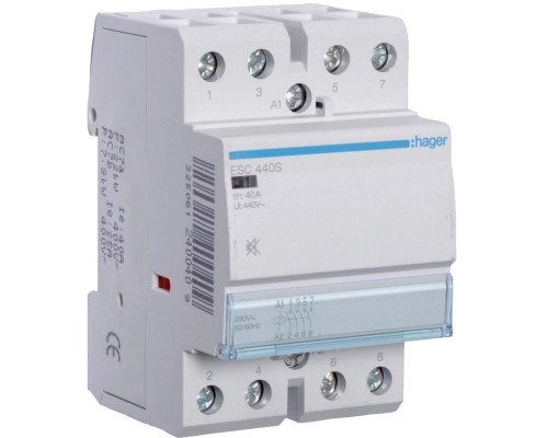 Автоматичний вимикач Hager 40 A 230V 4NO 3P (B) (ESC440S)