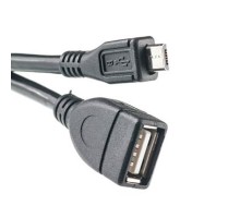 Дата кабель OTG USB 2.0 AF to Micro 5P 0.10m PowerPlant (KD00AS1232)