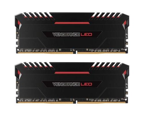 Модуль пам'яті для комп'ютера DDR4 16GB (2x8GB) 3000 MHz Vengeance LED Red Corsair (CMU16GX4M2C3000C15R)