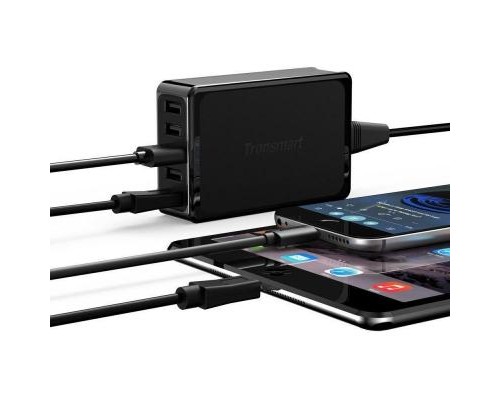 Зарядний пристрій Tronsmart U5P 60W USB PD Desktop Charger with VoltiQ Black (232389)
