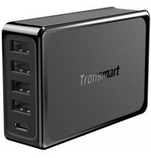 Зарядний пристрій Tronsmart U5P 60W USB PD Desktop Charger with VoltiQ Black (232389)