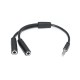Кабель мультимедійний Jack 3.5mm male to 2xJack 3.5mm female 0.2m Pro REAL-EL (EL123500039) 