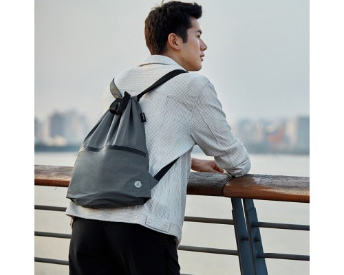 Рюкзак туристичний Xiaomi RunMi 90 Points Lightweight Urban Drawstring Backpack Dark G (6972125146151)