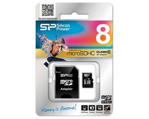 Карта пам'яті Silicon Power 8GB microSD class 10 (SP008GBSTH010V10SP) Карта пам'яті Silicon Power 8GB microSD class 10 (SP008GBSTH010V10SP)