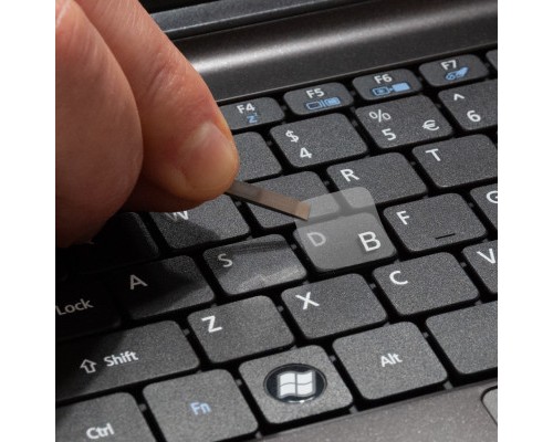 Наклейка на клавіатуру SampleZone прозора, білий (SZ-N-W)