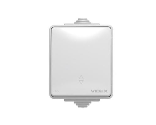 Перемикач Videx BINERA IP65 зовнішній 1кл прохідний (BINERA IP65 наружный 1кл проходной)