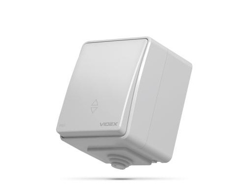 Перемикач Videx BINERA IP65 зовнішній 1кл прохідний (BINERA IP65 наружный 1кл проходной)