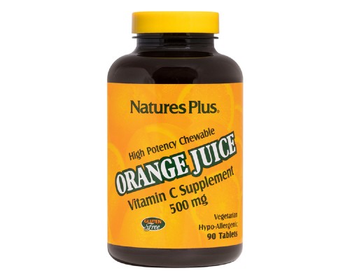 Вітамін Natures Plus Вітамін С, Orange Juice Vitamin C, 500 мг, Nature's Plus, 90 (NTP2465)