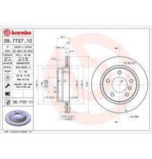 Гальмівний диск Brembo 09.7727.11