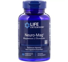 Мінерали Life Extension Магній L-треонат, Magnesium L-Threonate, Neuro-Mag, 90 капсу (LEX-16039)