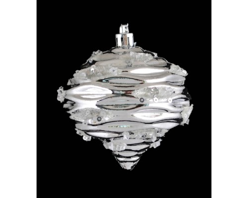 Ялинкова іграшка YES! Fun Кришталь куля срібло 8 см (972898)