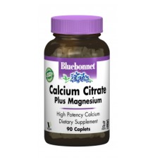 Мінерали Bluebonnet Nutrition Цитрат Кальцію + Магній, 90 капсул (BLB0716)