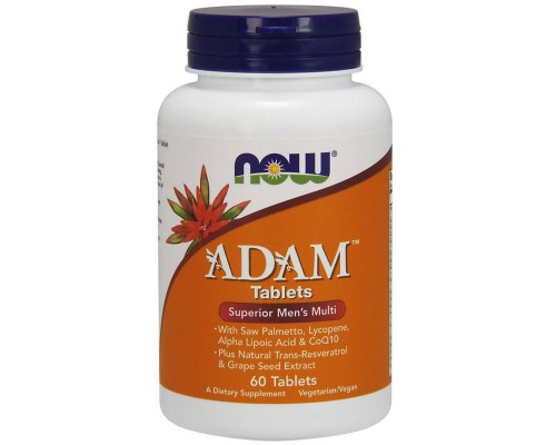 Мультивітамін Now Foods Супер Мультивітаміни для Чоловіків, Adam, 60 таблеток (NF3875)