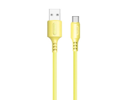 Дата кабель USB 2.0 AM to Type-C 1.0m soft silicone yellow ColorWay (CW-CBUC043-Y)