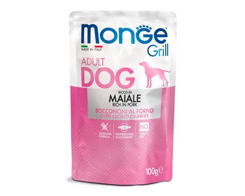 Вологий корм для собак Monge Dog Grill з свининою 100 г (8009470013147)
