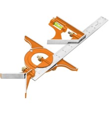 Косинець Neo Tools 30см, мультикомбінований, транспортир, рівень, тримач алюмін (72-120)