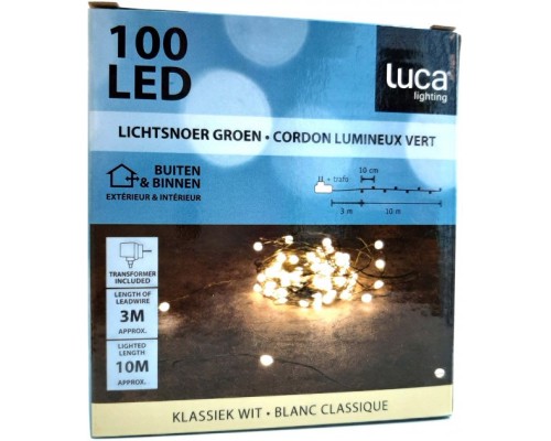 Гірлянда Luca Lighting Струна зелена, 13 м теплий білий (8718861853124) Гірлянда Luca Lighting Струна зелена, 13 м теплий білий (8718861853124)