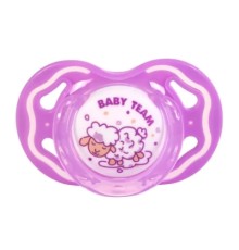 Пустушка Baby Team силіконова ортодонтична, 6+ міс. (3011_фіолетовий)
