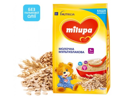 Дитяча каша Milupa Молочна Milupa Мультизлакова від 7 місяців 210 г (5900852047442)