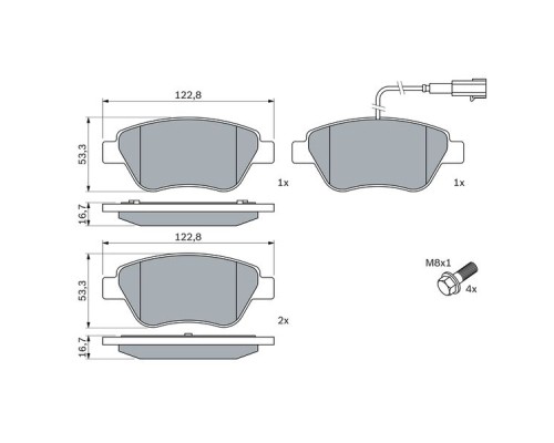 Гальмівні колодки Bosch 0 986 424 597