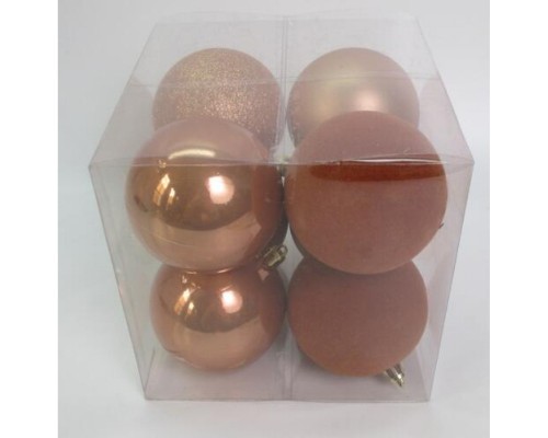 Ялинкова іграшка Novogod`ko 8 шт бронза mix 8 см (974418)