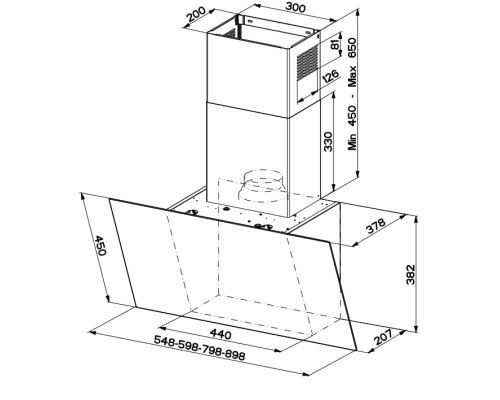 Витяжка кухонна Faber DAISY + WH A80