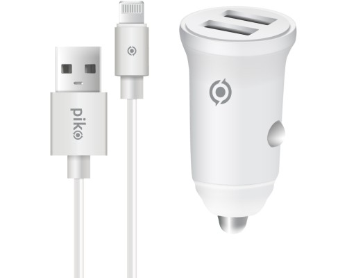 Зарядний пристрій Piko CC-312 (2USB3,1A) + Lightning cable (1283126538810)