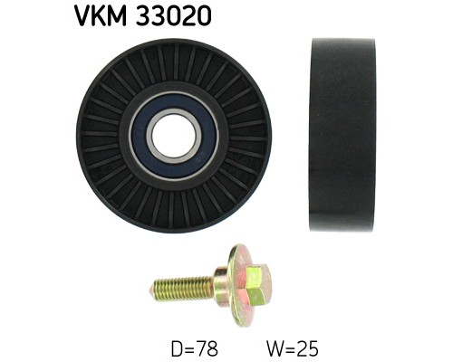Ролик натягувача ременя SKF VKM 33020