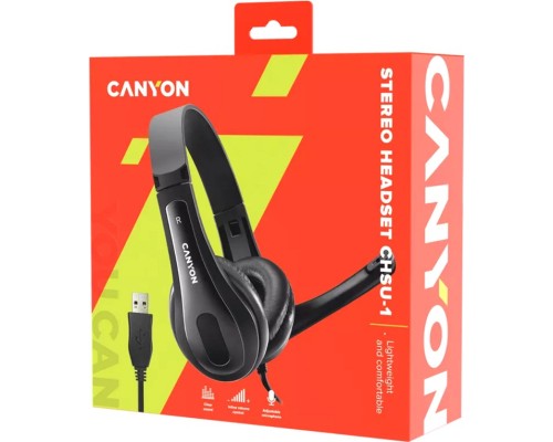 Навушники Canyon CHSU-1 USB Black (CNS-CHSU1B)