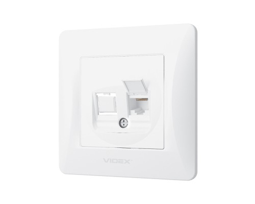 Комп'ютерна розетка Videx BINERA CAT6 (VF-BNSK1PC6-W)