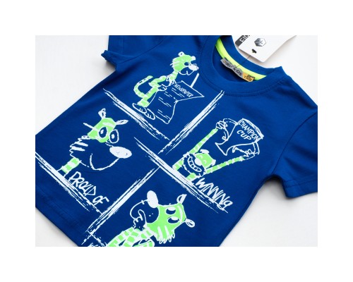Футболка дитяча First kids з коміксами (2028-98B-blue) Футболка дитяча First kids з коміксами (2028-98B-blue)