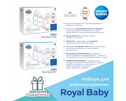 Набір для годування новонароджених Canpol babies Royal Baby BOY (0295) Набір для годування новонароджених Canpol babies Royal Baby BOY (0295)