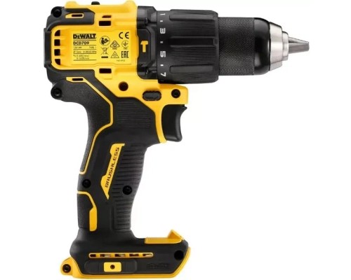 Шуруповерт DeWALT 18В XR Li-Ion, 4Ah, 65 Нм, 450-1650 об/мин, вес 1.2 кг, TSTAK (DCD709M2T)