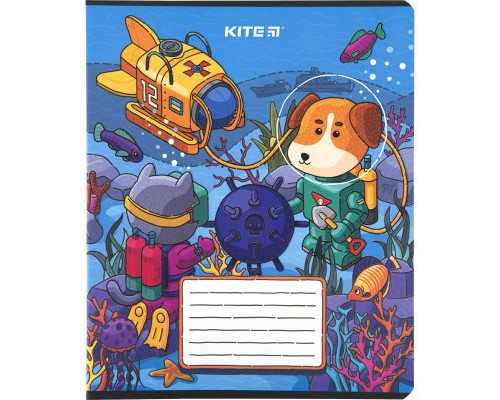 Зошит Kite Пес герой 18 аркушів, клітинка (K23-236-3)