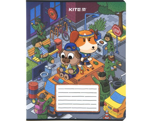 Зошит Kite Пес герой 18 аркушів, клітинка (K23-236-3)