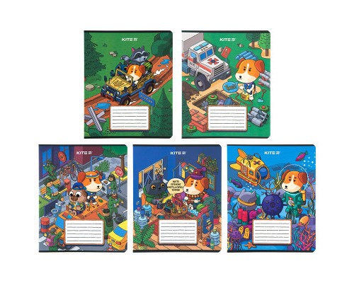 Зошит Kite Пес герой 18 аркушів, клітинка (K23-236-3)
