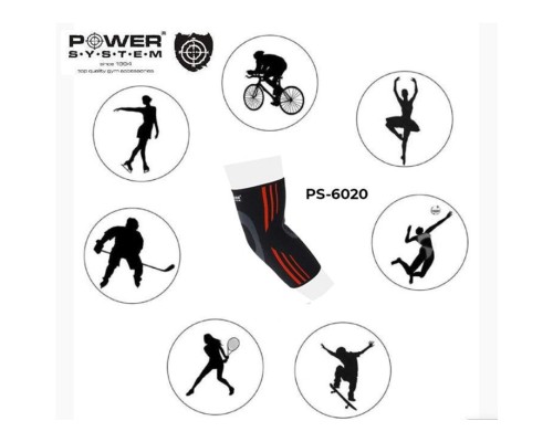 Фіксатор ліктя Power System Elbow Support Evo PS-6020 Black/Orange M (PS-6020_M_Black-Orange) Фіксатор ліктя Power System Elbow Support Evo PS-6020 Black/Orange M (PS-6020_M_Black-Orange)