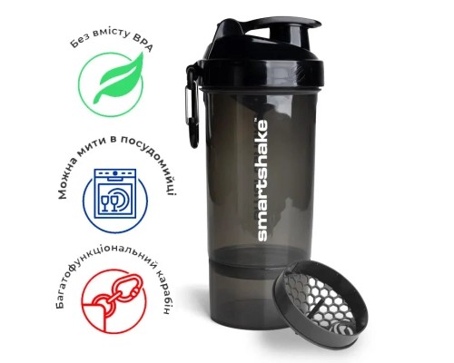 Шейкер спортивний SmartShake Original2GO One 800ml Black (10583102) Шейкер спортивний SmartShake Original2GO One 800ml Black (10583102)