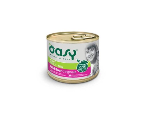 Консерви для собак OASY One Animal Protein ADULT Small/Mini з диким кабаном 200 г (8053017349589)