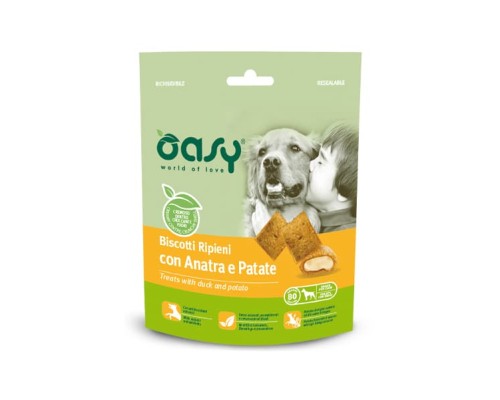 Ласощі для собак OASY TREATS Качка та картопля 80 г (8053017343105)