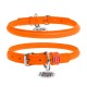 Нашийник для тварин WAUDOG Glamour з QR паспортом, круглий, S помаранчевий (35054)