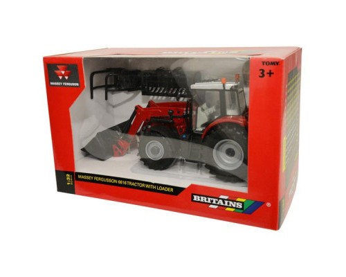 Спецтехніка Britains Трактор Massey Ferguson з фронтальним навантажувачем 1:32 (43082)